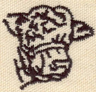 Embroidery Design: Cow head<br> 1.61w X 1.49h