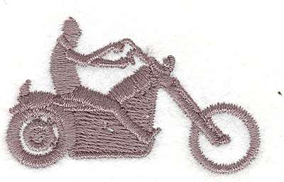 Embroidery Design: Motorcycle Rider<br> 1.28" X 2.13"