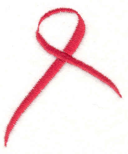 Embroidery Design: AIDS Ribbon<br>1.87w X 2.26h