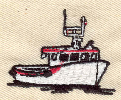 Embroidery Design: Boat<br> 2.05w X 1.61h | Embroidery Legacy Embroidery Design: Boat<br> 2.05w X 1.61h
