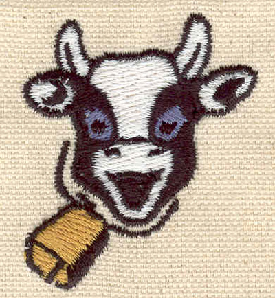Embroidery Design: Cow   <br> 1.71w X 1.94h