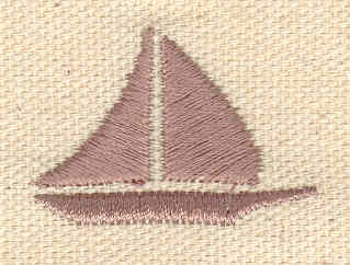 Embroidery Design: Sail boat<br> 1.29w X 0.90h