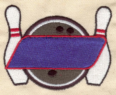 Embroidery Design: Bowling pins and ball<br> 3.43w X 2.70h