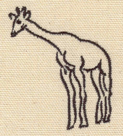 Embroidery Design: Giraffe outline<br> 1.99w X 2.40h