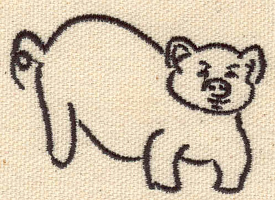 Embroidery Design: Pig<br> 2.32w X 1.01h
