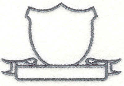 Embroidery Design: Banner/Shield 3<br>2.06" x 3.06"