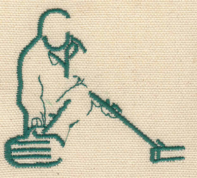 Embroidery Design: Curler<br> 2.56w X 2.87h