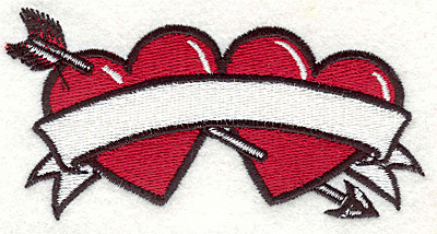 Embroidery Design: Hearts<br>4.08" x 2.02"