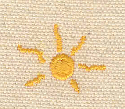 Embroidery Design: Mini sun<br> 0.76w X 0.98h