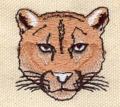 Embroidery Design: Cougar head<br> 1.56w X 1.57h