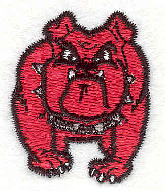 Embroidery Design: Bulldog T<BR>1.37" x 1.70"
