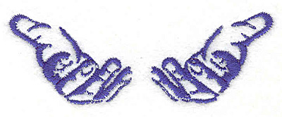 Embroidery Design: Hands <br>3.40"w X 1.16"h