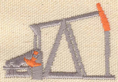 Embroidery Design: Oil rig<br> 1.46w X 2.10h
