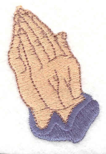 Embroidery Design: Hands praying <br>2.13"w X 1.53"h | Embroidery Legacy Embroidery Design: Hands praying <br>2.13"w X 1.53"h