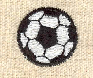 Embroidery Design: Soccer ball<br> 1.00w X 1.00h