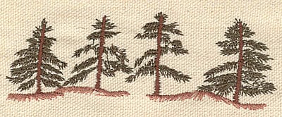 Embroidery Design: Evergreens N<br> 1.46w X 4.13h