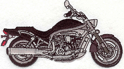 Embroidery Design: Motorcycle 14<br>4.22" X 2.31"