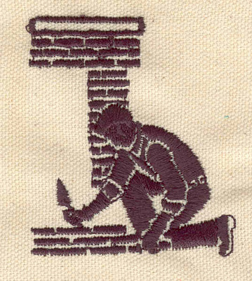 Embroidery Design: Bricklayer<br> 2.58w X 2.19h