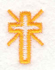 Embroidery Design: Cross E <br>0.91"w X 0.61"h