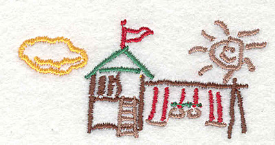 Embroidery Design: Playground <br>1.49"w X 3.05"h