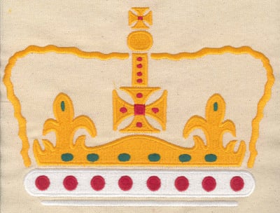 Embroidery Design: Crown large<br> 7.42w X 8.88h