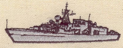 Embroidery Design: Naval vessel<br> 1.25w X 3.40h