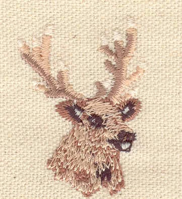 Embroidery Design: Deer head F<br> 1.81w X 1.31h