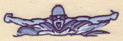 Embroidery Design: Swimmer  <br> 1.04w X 3.65h