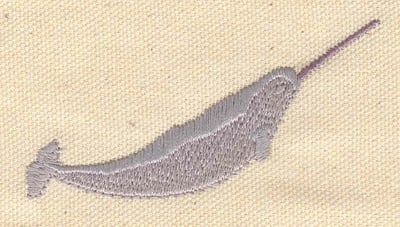 Embroidery Design: Narwhal whale<br>1.80w X 2.94h