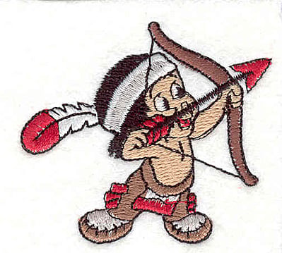 Embroidery Design: Indian Boy <br>1.97"w X 2.25"h