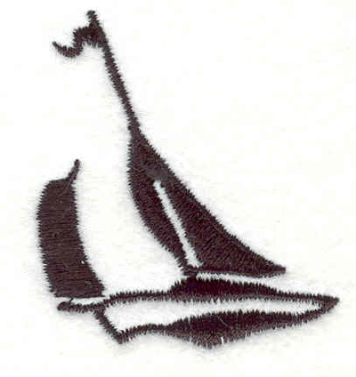 Embroidery Design: Sailboat H <br>1.95"w X 1.72"h