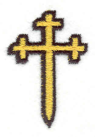 Embroidery Design: Cross K <br>1.91"w X 1.35"h