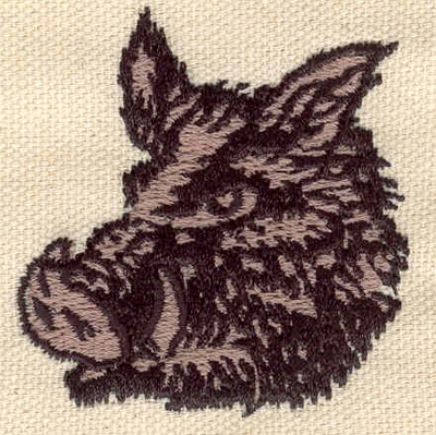 Embroidery Design: Boar <br> 2.11w X 2.00h