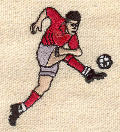 Embroidery Design: Soccer Player<br> 2.17w X 1.84h