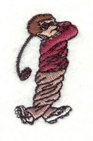 Embroidery Design: Golfer H <br>1.46"w X 0.83"h