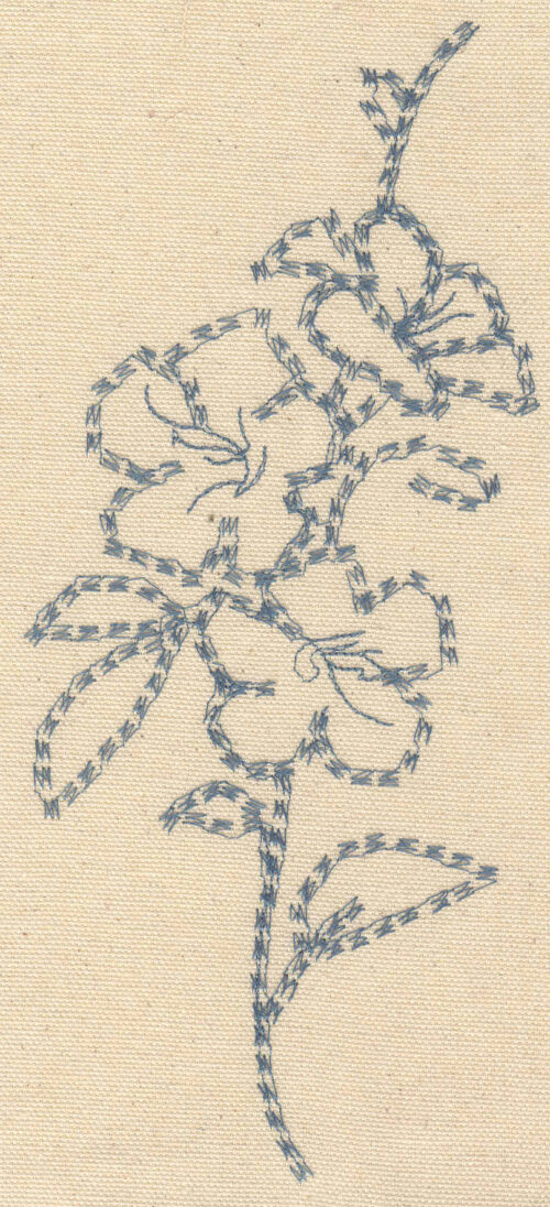 Embroidery Design: Flower trio<br> 3.87w X 8.58h
