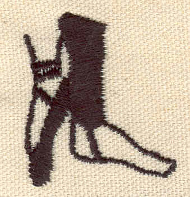 Embroidery Design: Ballet feet<br> 1.53w X 1.36h