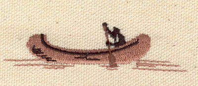 Embroidery Design: Canoe<br> 0.69w X 2.72h