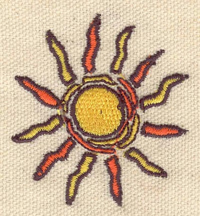 Embroidery Design: Sun B<br> 1.87w X 2.05h