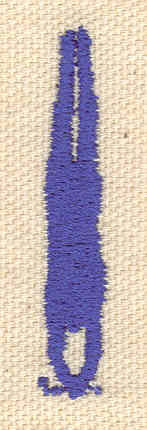Embroidery Design: Diver  <br> 0.36w X 1.85h
