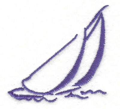 Embroidery Design: Sailboat I <br>2.06"w X 2.13"h