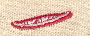 Embroidery Design: Canoe<br> 0.34w X 1.25h