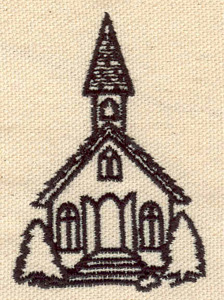 Embroidery Design: Church<br> 2.72w X 1.89h