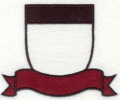 Embroidery Design: Shield and Banner<br>3.77"x3.03"