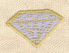 Embroidery Design: Diamond<br> 0.78w X 1.20h