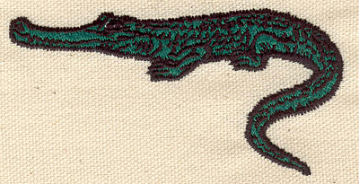 Embroidery Design: Alligator C<br> 1.82w X 3.61h