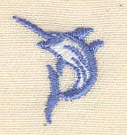 Embroidery Design: Mini marlin<br> 0.72w X 0.63h