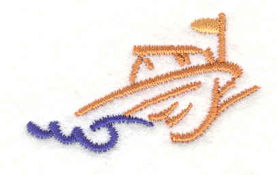 Embroidery Design: Speedboat C <br>1.02"w X 1.72"h