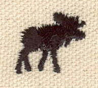 Embroidery Design: Mini moose<br> 0.60w X 0.69h