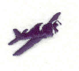 Embroidery Design: Airplane<br>0.93w X 0.77h